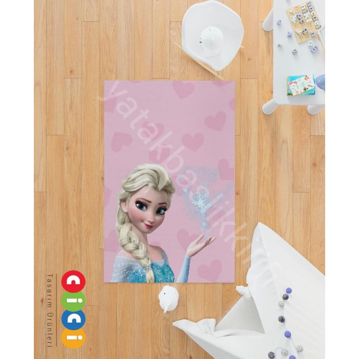 Elsa Frozen İsimli Çocuk Odası Halısı