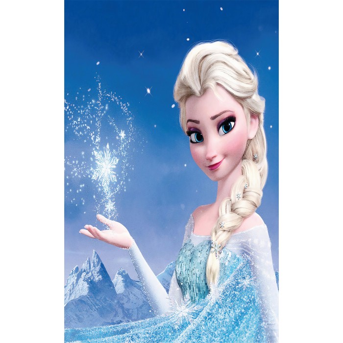 Mavi Elsa Frozen Çocuk Odası Halısı