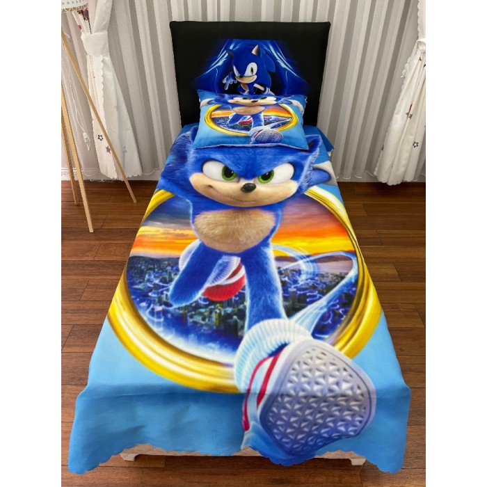 Sonic The Hedgedog Çocuk Odası Yatak Örtüsü